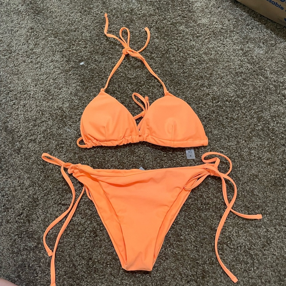 Vibrant Orange Bikini Set